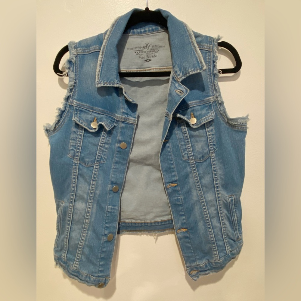 Free People Denim Vest women’s size M